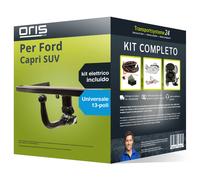 Pacco Gancio traino estr. Oris per Ford Capri SUV 24- e un e-kit uni a 13 poli