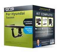 Pacco Gancio traino estr. Oris per Hyundai Tucson 18- & e-kit spec. a 7 poli kit