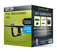 Pacco Gancio traino estr. Oris per Mercedes GLK 08- e un e-kit spec. a 13 poli