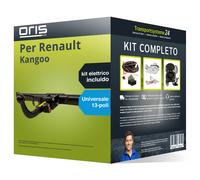 Pacco Gancio traino estr. Oris per Renault Kangoo 21- e un e-kit uni a 13 poli