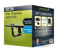 Pacco Gancio traino estr. Oris per Toyota bZ4X SUV 21- & e-kit uni a 7 poli kit