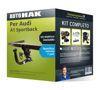 Pacco Gancio traino estr. per Audi A1 Sportback 12-18 & e-kit spec. a 7 poli Top