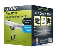 Pacco Gancio traino estr. per BYD Dolphin Fastback 23- e un e-kit sp. a 7 p. kit