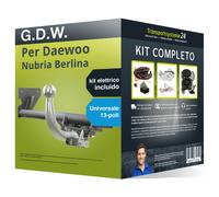 Pacco Gancio traino estr. per Daewoo Nubria Berlina 03- e un e-kit uni a 13 poli