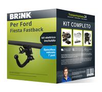 Pacco Gancio traino estr. per Ford Fiesta Fastback 08- e un e-kit sp. 7 poli kit