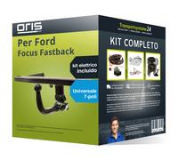 Pacco Gancio traino estr. per Ford Focus Fastback 04- e un e-kit u. a 7 poli Top