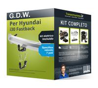 Pacco Gancio traino estr. per Hyundai i30 Fastback 18- & e-kit sp. a 7 poli kit