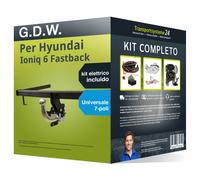 Pacco Gancio traino estr. per Hyundai Ioniq 6 Fastback 22- & e-kit u. a 7 poli