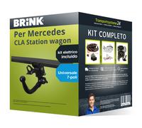 Pacco Gancio traino estr. per Mercedes CLA Station 15-19 e un e-kit uni a 7 poli