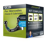 Pacco Gancio traino estr. per Mercedes E cabriolet 10- e un e-kit spec. 13 poli