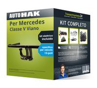 Pacco Gancio traino estr. per Mercedes V Viano 14- & e-kit sp. a 13 poli NUOVO