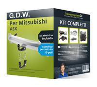 Pacco Gancio traino estr. per Mitsubishi ASX 23- e un e-kit sp. a 13 poli kit