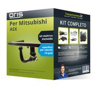Pacco Gancio traino estr. per Mitsubishi ASX 23- e un e-kit spec. a 13 poli Auto