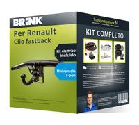 Pacco Gancio traino estr. per Renault Clio fastback 12-16 e un e-kit u. a 7 poli