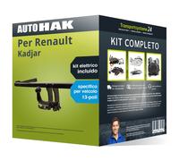 Pacco Gancio traino estr. per Renault Kadjar 18- e un e-kit spec. a 13 poli Auto