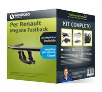 Pacco Gancio traino estr. per Renault Megane FB 16- & e-kit spec. a 13 poli