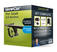 Pacco Gancio traino estr. per Saab 9/5 Berlina 10- e un e-kit uni a 13 poli kit