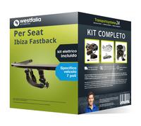 Pacco Gancio traino estr. per Seat Ibiza Fastback 17- e un e-kit sp. a 7 p. Auto