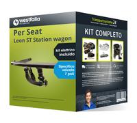 Pacco Gancio traino estr. per Seat Leon ST Station w. 14- e un e-kit sp. 7 poli
