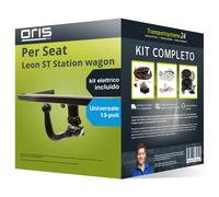 Pacco Gancio traino estr. per Seat Leon ST Station w. 14- e un e-kit uni 13 poli