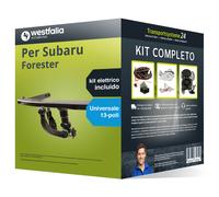 Pacco Gancio traino estr. per Subaru Forester 18- & e-kit uni a 13 poli NUOVO