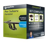 Pacco Gancio traino estr. per Subaru Forester 18- e un e-kit uni a 7 poli NUOVO