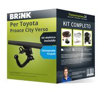 Pacco Gancio traino estr. per Toyota Proace City Verso 19- & e-kit uni a 13 poli