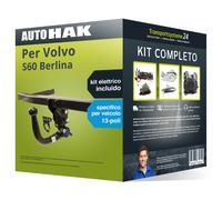 Pacco Gancio traino estr. per Volvo S60 Berlina 10- & e-kit spec. a 13 poli Auto