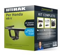 Pacco Gancio traino fisso Auto Hak per Honda HR-V 14- & e-kit spec. a 13 poli