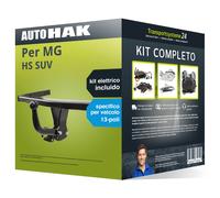 Pacco Gancio traino fisso Auto Hak per MG HS SUV 20- & e-kit spec. a 13 poli set