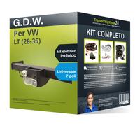 Pacco Gancio traino fisso G.D.W. per VW LT 1996-1999 e un e-kit uni a 7 poli kit