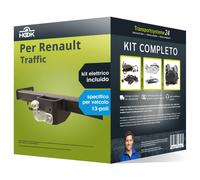 Pacco Gancio traino fisso Hook per Renault Traffic 14- & e-kit sp. a 13 poli kit