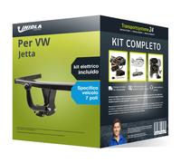 Pacco Gancio traino fisso Imiola Hak-Pol per VW Jetta 08- & e-kit spec. a 7 poli