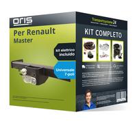 Pacco Gancio traino fisso Oris per Renault Master 03- & e-kit u. a 7 poli NUOVO