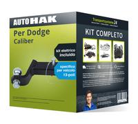 Pacco Gancio traino fisso per Dodge Caliber 06- e un e-kit spec. a 13 poli kit