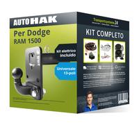 Pacco Gancio traino fisso per Dodge RAM 1500 93- e un e-kit uni a 13 poli kit