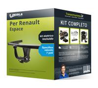 Pacco Gancio traino fisso per Renault Espace 15- e un e-kit spec. a 7 poli kit
