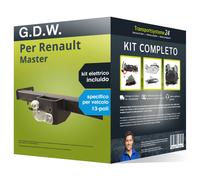 Pacco Gancio traino fisso per Renault Master 10- e un e-kit spec. a 13 poli Top