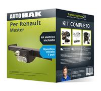 Pacco Gancio traino fisso per Renault Master 10- e un e-kit spec. a 7 poli set