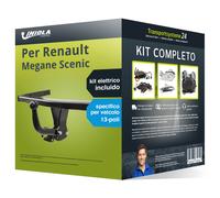 Pacco Gancio traino fisso per Renault Megane Scenic 08- e un e-kit spec. a 13 p.