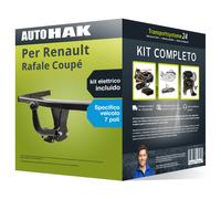Pacco Gancio traino fisso per Renault Rafale Coupé 23- & e-kit spec. a 7 poli