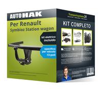 Pacco Gancio traino fisso per Renault Symbioz SW 24- e un e-kit spec. a 13 poli