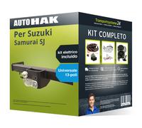 Pacco Gancio traino fisso per Suzuki Samurai SJ 81- e un e-kit uni a 13 poli kit
