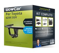 Pacco Gancio traino fisso per Toyota bZ4X SUV 21- e un e-kit spec. a 13 poli set