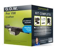 Pacco Gancio traino fisso per VW Crafter 06-16 e un e-kit spec. a 7 poli NUOVO