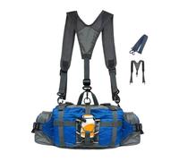 Pacco in vita con porta bottiglia d'acqua - sacca di fiamme escursionistica impermeabile con tasca da bottiglia | Borsa in vita da esterno regolabile per correre, jogging, camminare per cani, att