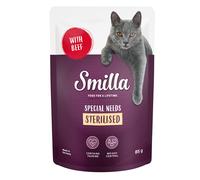 Pacco misto Smilla Sterilised in Busta Alimento umido per gatti - 4 x Manzo + 4 x Pollo + 4 x Coniglio