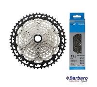 PACCO PIGNONI 12 V 10-51T + CATENA 12 V 126 MAGLIE SHIMANO CS-M8100 CN-M1800