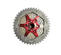 Pacco Pignoni In Alluminio 11V Sunrace 11-42T Argento-Rosso