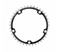 Pacco pignoni strada 5 bracci d.135 per vento 42 denti interno nero in alluminio